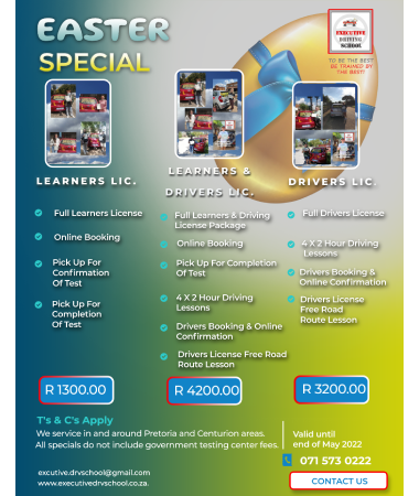 Exec Driving School Easter Flyer