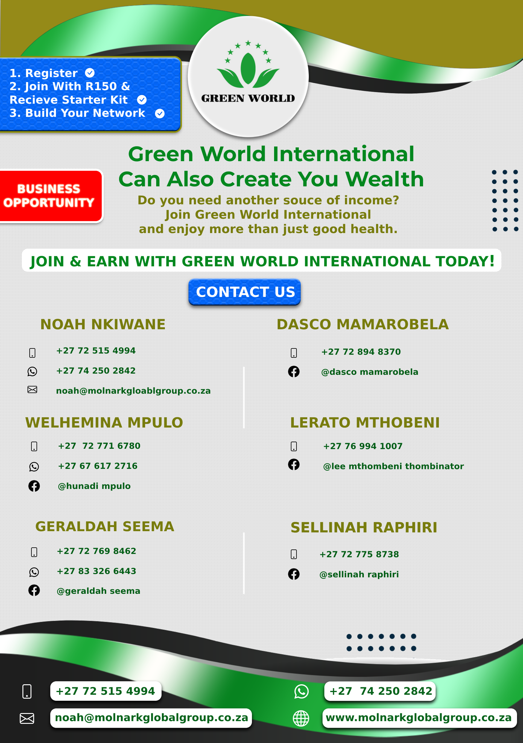 Green World Back Flyer